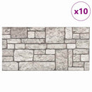 Vægpaneler 10 stk. 100 x 50 cm Grå EPS Skum