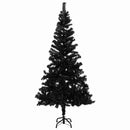 kunstigt juletræ med lys og kuglesæt 240 cm PVC sort