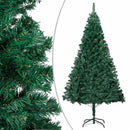 kunstigt juletræ med lys og kuglesæt 240 cm grøn