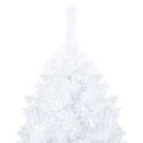 kunstigt juletræ med lys og kuglesæt 240 cm hvid