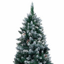 kunstigt juletræ med LED og kuglesæt og fyrrekogler 150 cm