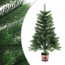 kunstigt juletræ med lys og kuglesæt 90 cm grøn