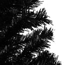 kunstigt juletræ med lys og kuglesæt 240 cm PVC sort