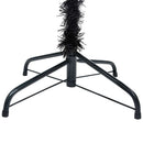 kunstigt juletræ med lys og kuglesæt 240 cm PVC sort