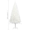 kunstigt juletræ med lys og kuglesæt 240 cm hvid