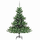 kunstigt juletræ nordmannsgran LED og kuglesæt 210 cm grøn
