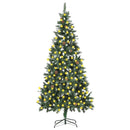 kunstigt juletræ med lys 210 cm