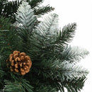 kunstigt juletræ med lys 210 cm