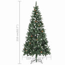 kunstigt juletræ med lys 210 cm