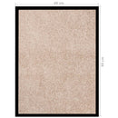 dørmåtte 60x80 cm beige