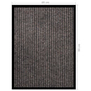 dørmåtte 60x80 cm stribet beige