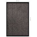 dørmåtte 80x120 cm stribet beige