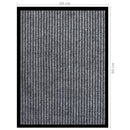 dørmåtte 60x80 cm stribet grå