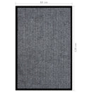 dørmåtte 80x120 cm stribet grå