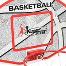 vægmonteret basketballkurv med plade 5 dele 66x44,5 cm