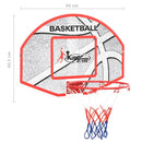 vægmonteret basketballkurv med plade 5 dele 66x44,5 cm