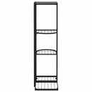 blomsterstativ i 4 niveauer 43x22x76 cm metal sort