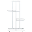 blomsterstativ i 4 niveauer 43x22x76 cm metal hvid