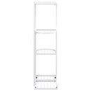 blomsterstativ i 4 niveauer 43x22x76 cm metal hvid