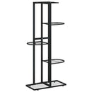blomsterstativ i 5 niveauer 43x22x98 cm metal sort