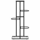 blomsterstativ i 5 niveauer 43x22x98 cm metal sort