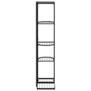 blomsterstativ i 5 niveauer 43x22x98 cm metal sort