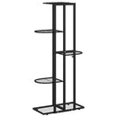 blomsterstativ i 5 niveauer 43x22x98 cm metal sort