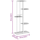 blomsterstativ i 5 niveauer 43x22x98 cm metal sort