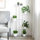 blomsterstativ i 5 niveauer 43x22x98 cm metal hvid