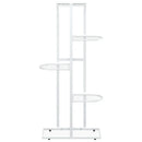 blomsterstativ i 5 niveauer 43x22x98 cm metal hvid