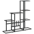 blomsterstativ 94,5x25x88 cm metal sort