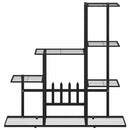 blomsterstativ 94,5x25x88 cm metal sort
