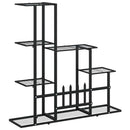 blomsterstativ 94,5x25x88 cm metal sort