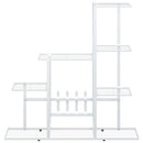 blomsterstativ 94,5x25x88 cm metal hvid