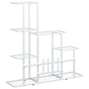blomsterstativ 94,5x25x88 cm metal hvid