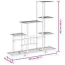 blomsterstativ med hjul 94,5x25x92,5 cm metal hvid