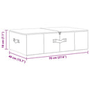 opbevaringskasse 70x40x18 cm stof cremefarvet