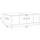 opbevaringskasse 70x40x18 cm stof cremefarvet
