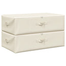 opbevaringskasser 2 stk. 70x40x18 cm stof cremefarvet