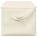 opbevaringskasser 2 stk. 43x34x23 cm stof cremefarvet