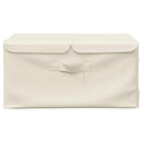 opbevaringskasse 50x30x25 cm stof cremefarvet