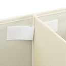 opbevaringskasse 50x30x25 cm stof cremefarvet