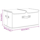 opbevaringskasse 50x30x25 cm stof cremefarvet