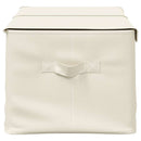 opbevaringskasser 2 stk. 50x30x25 cm stof cremefarvet