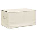 opbevaringskasser 2 stk. 50x30x25 cm stof cremefarvet