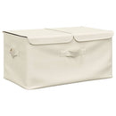 opbevaringskasser 2 stk. 50x30x25 cm stof cremefarvet