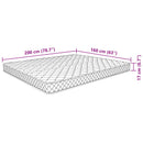 Madras vidaXL Madras Blød Hvid Hvid 200 x 160 x 17 cm PU Skum