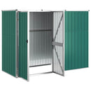 redskabsskur til haven 225x89x161 cm galvaniseret stål grøn