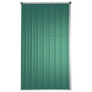 redskabsskur til haven 225x89x161 cm galvaniseret stål grøn