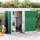 redskabsskur til haven 225x89x161 cm galvaniseret stål grøn